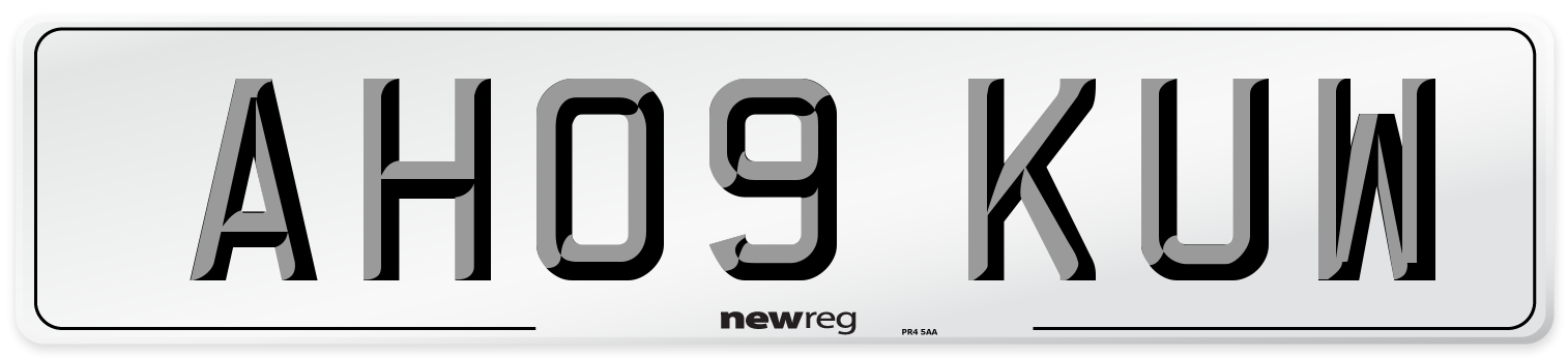 AH09 KUW Number Plate from New Reg